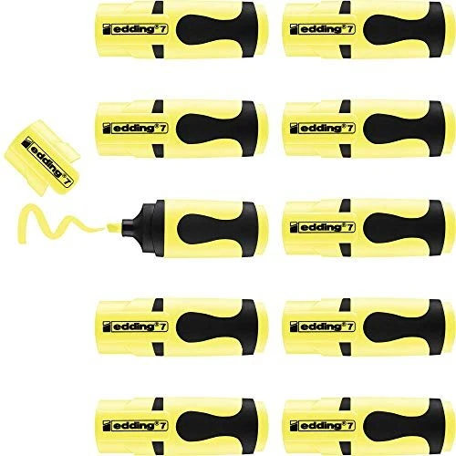 edding 7 Textmarker mini pastellgelb, 10er-Pack