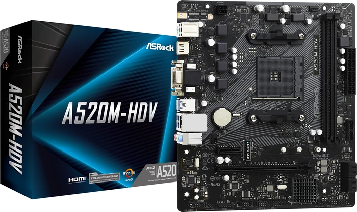 ASRock A520M-HDV (AMD AM4)