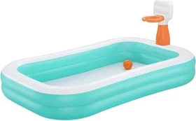 Bestway Dunk'n'Splash Family Planschbecken mit Basketballkorb rechteckig 251x168x102cm