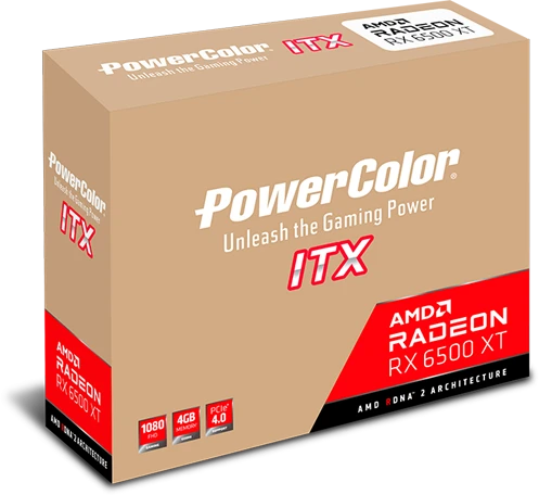 PowerColor Radeon RX 6500 XT ITX, 4GB GDDR6, HDMI, DP