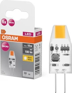 Osram Ledvance LED Pin 10 1W/827 G4, 5 Stück