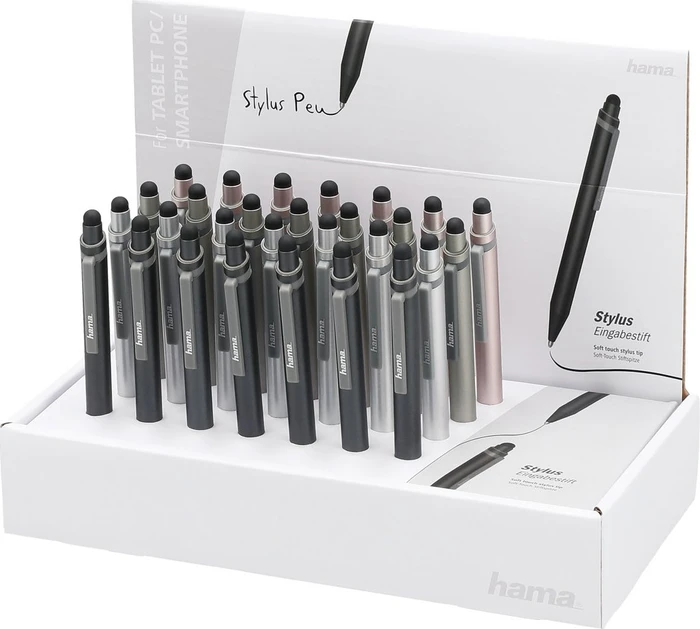 Hama 2in1 Eingabestift "Mini" für Tablets und Smartphones, gold/grau/rosa/silber