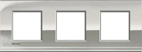 Bticino LivingLightAIR Abdeckrahmen Europe 3fach 2+2+2 Module, palladium