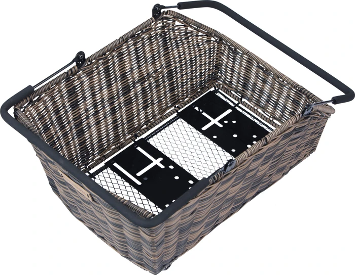 Basil Cento Rattan Look Multi System Fahrradkorb braun