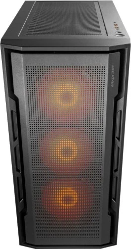 Cougar Uniface RGB, schwarz, Glasfenster