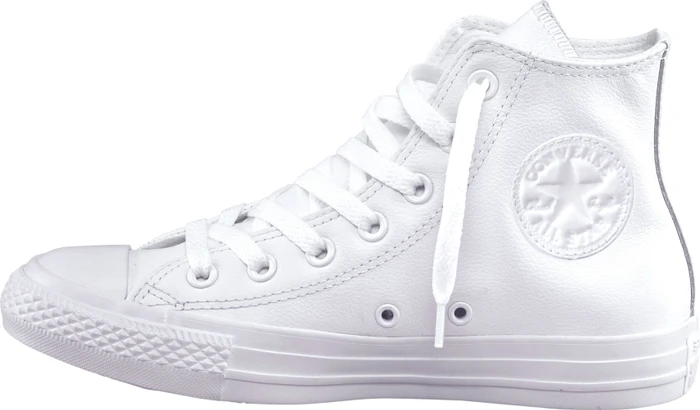 Converse Chuck Taylor All Star Leder High white monochrome
