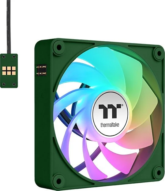 Thermaltake CT140 EX ARGB Sync Reverse Racing Green, grün/weiß, 140mm, 3er-Pack