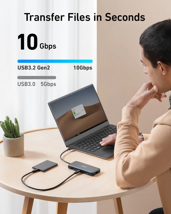 Anker 555 8-in-1 USB-C Hub, USB-C 3.1 [Stecker]