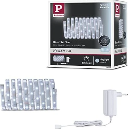 Paulmann MaxLED 250 Basisset Strip LED-Streifen 12W tageslichtweiß beschichtet 3m
