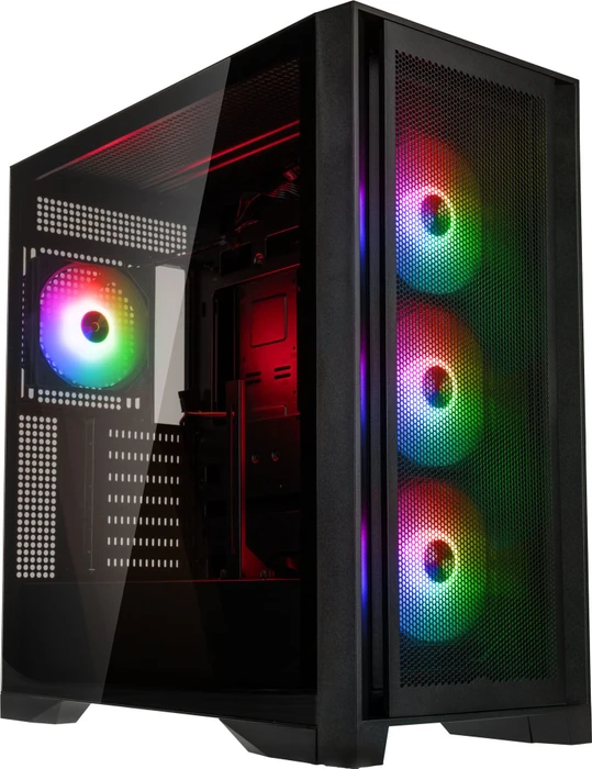 GSI SmartAssembly ARGB Mesh, schwarz, Glasfenster, 850W ATX