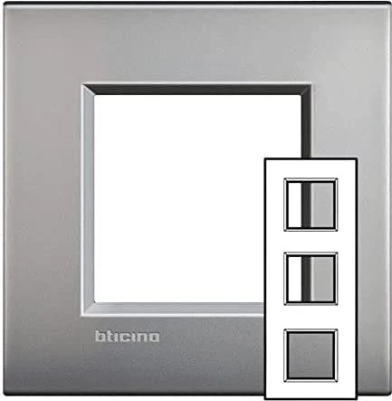 Bticino LivingLightAIR Abdeckrahmen Europe 3fach 2+2+2 Module, nickel