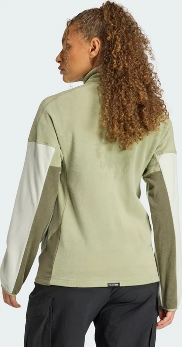 adidas Terrex Multi Climawarm Fleece Funktionsshirt langarm tent green/halo green (Damen)