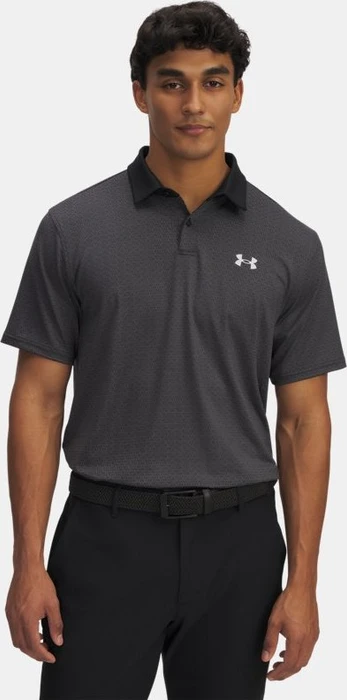 Under Armour Tee To Green Printed Poloshirt kurzarm black/halo gray (Herren)
