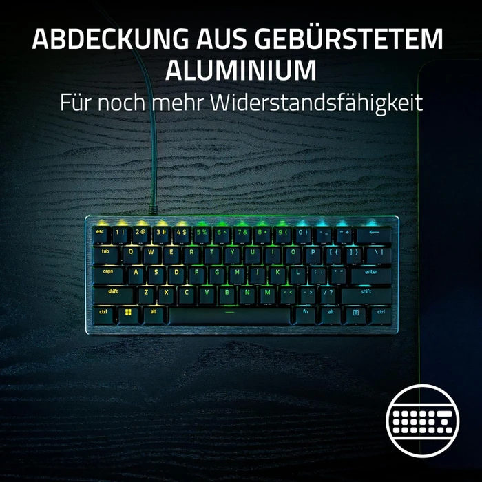 Razer Huntsman V3 Pro Mini, schwarz, LEDs RGB, Razer Analog Optical Switch Gen-2, USB, FR