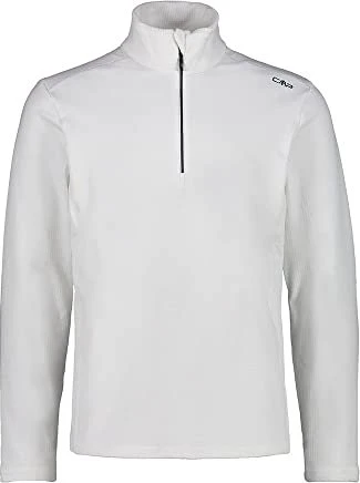 CMP Grit Tech Fleece Funktionsshirt langarm bianco/b. blue (Herren)
