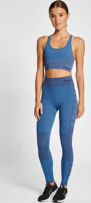 hummel CLEA Seamless Tight Hose lang riviera (Damen)