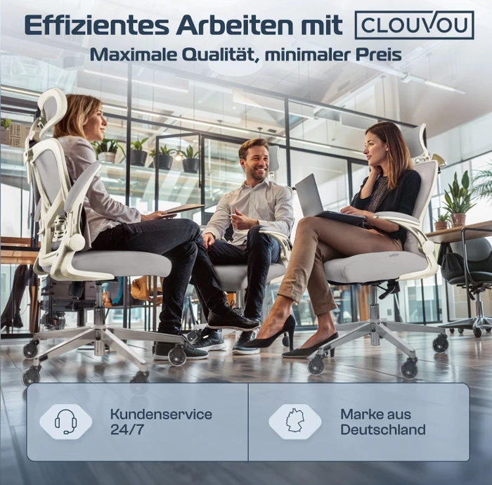 Clouvou ProSeat Bürostuhl, weiß