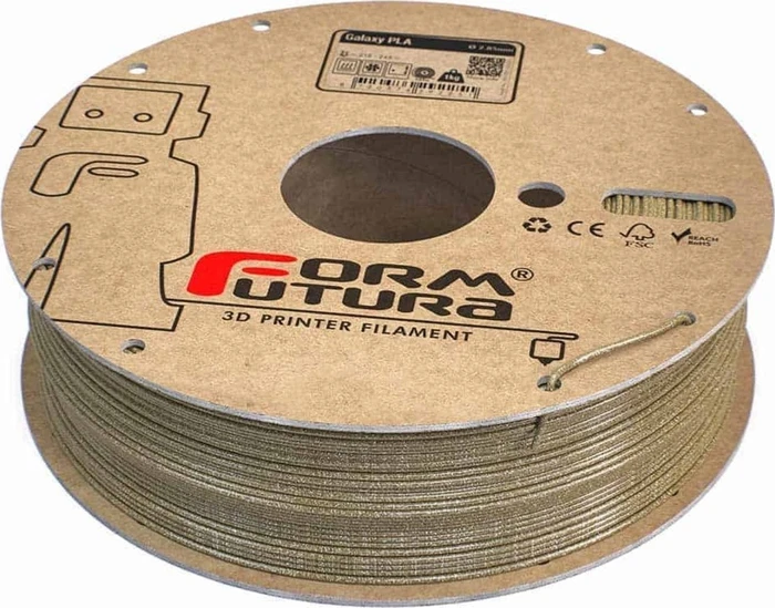 Formfutura Galaxy PLA, champagne gold, Spule, 1.75mm, 750g
