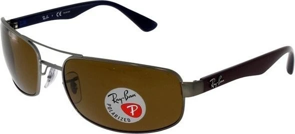 Ray-Ban RB3445 61mm gunmetal-bordeaux/polarized brown