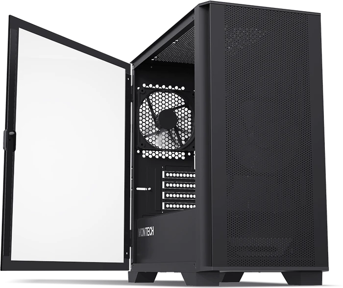 Montech Air 100 Lite, schwarz, Glasfenster