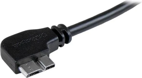 StarTech USB3AU2MLS, USB 3.0 Kabel A/Micro-B, links gewinkelt/gerade, schwarz, 2m