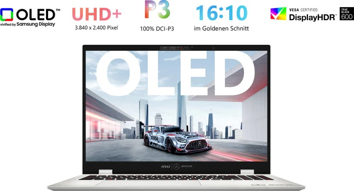 MSI Prestige 16 AI+ Mercedes-AMG Motorsport B2VMG-209, Urban Silver, Core Ultra 9 288V, 32GB RAM, 2TB SSD, DE