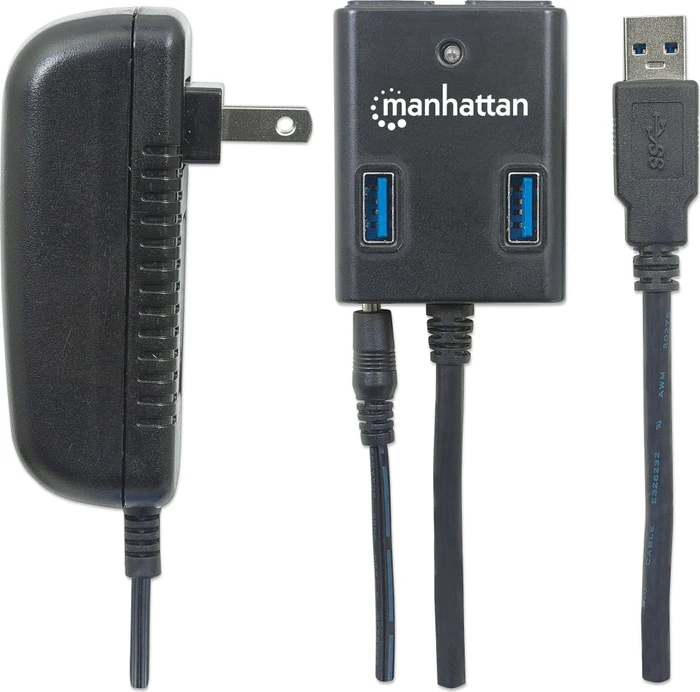 Manhattan USB-Hub, 4x USB-A 3.0, USB-A 3.0 [Stecker]