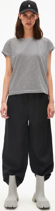 Armedangels Oneliaa Lovely Stripes T-Shirt kurzarm black/oatmilk (Damen)