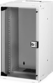 Digitus Professional SoHo Pro Line 10" Wandgehäuse 12HE, unmontiert, Sicherheitsglastür, IP20, RAL 7035, 300mm tief