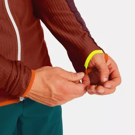 Ortovox Fleece Light Grid Hooded Funktionsjacke clay orange (Herren)