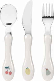 Lässig Happy Fruits Zitrone Kirsche Kinderbesteck-Set, 3-tlg.