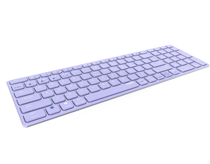 Rapoo E9700M Multi-mode Wireless Ultra-slim Keyboard violett, USB/Bluetooth, DE