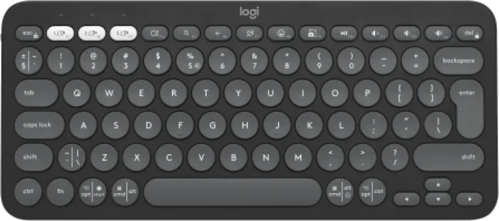 Logitech K380s Pebble Keys 2, schwarz/grau, Logi Bolt, USB/Bluetooth, EN