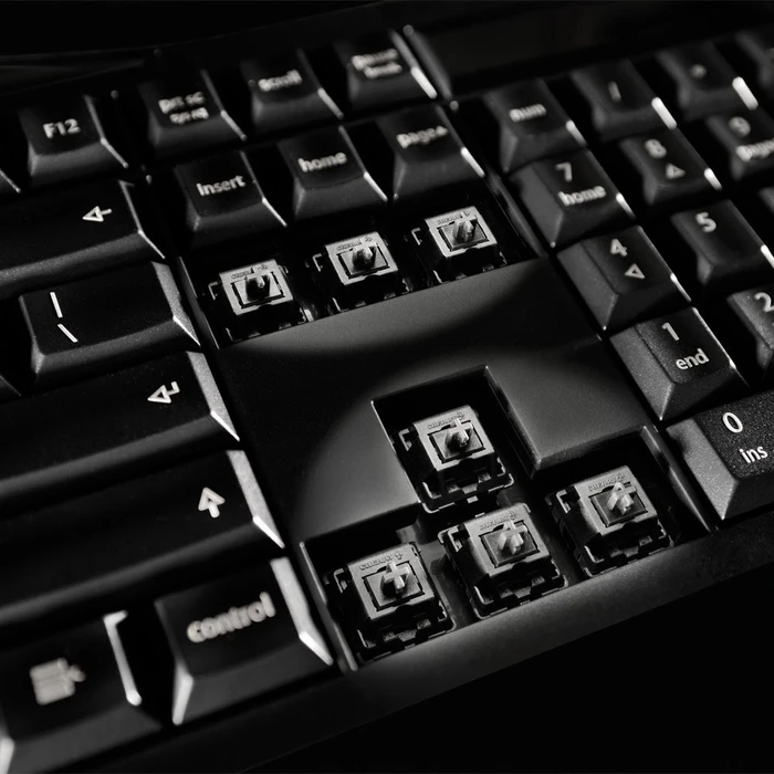 Cherry MX Board 3.0, Logo weiß/Status LEDs grün, Kabel abnehmbar, MX RED, USB, DE