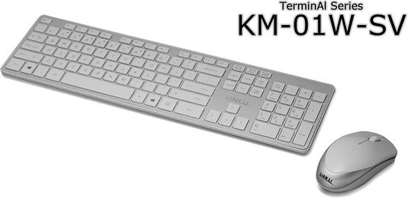 Lian Li TerminAl Serie KM-01 Wireless Combo, USB, silber, DE