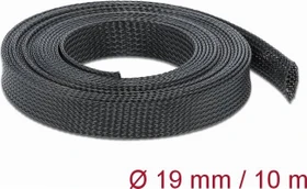 DeLOCK Geflechtschlauch dehnbar, 19mm, 10m, schwarz