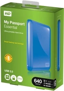 Western Digital WD My Passport Essential New blau 640GB, USB 2.0