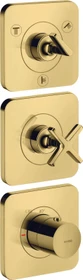 Hansgrohe Axor Citterio E Thermostatmodul 380/120 Kontrollfeld für 3 Verbraucher polished gold optic
