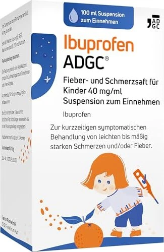 Ibuprofen ADGC Fieber und Schmerzsaft für Kinder 40mg/ml, 100ml