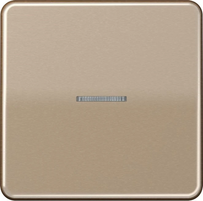 Jung Serie CD Wippe Metallausführung mit Lichtleiter, gold-bronze