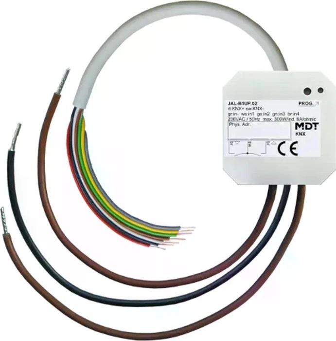 MDT Jalousieaktor JAL UP 1-fach mit Sonnenstandsberechnung, 6A, 230V/300W, 4 Eingänge für potentialfreie Kontakte