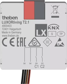 Theben LUXORliving T2.1 KNX 2-fach, Unterputz, Schaltaktor (4800403)