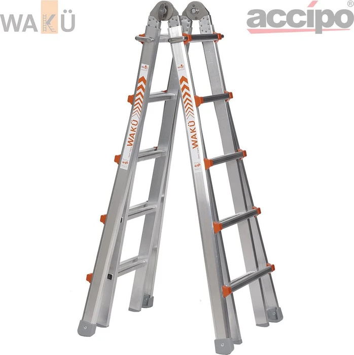 Wakü 102 Alu 2-tlg. Teleskop-Mehrzweckleiter, 2x 9 Stufen