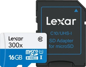 Lexar High-Performance 300x R45 16GB Kit, UHS-I, Class 10 (LSDMI16GBB1EU300A)