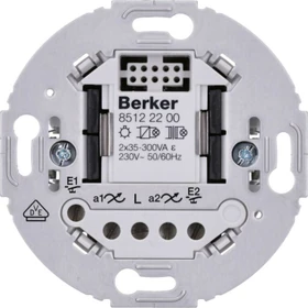 Berker Universal Schalteinsatz 2fach 2-Draht, Tragring rund