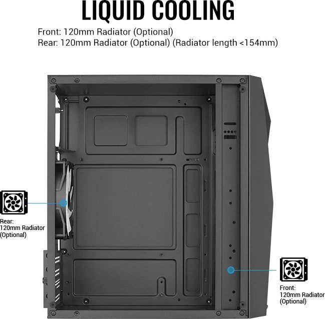 AeroCool Raider Mini V3 Black, Glasfenster