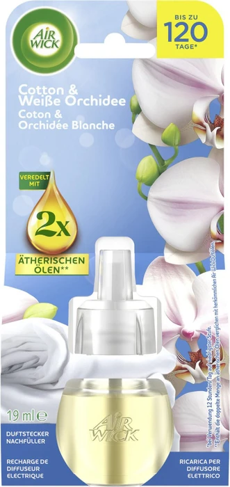 Air Wick Duftölflakon Cotton & Weiße Orchidee Refill, 19ml