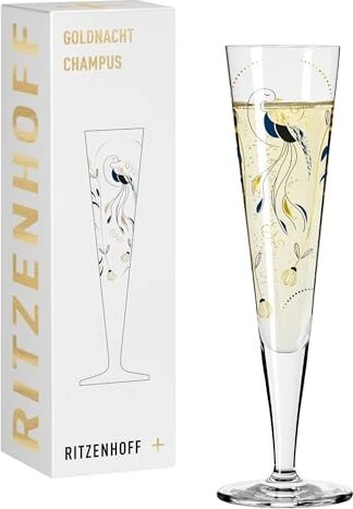 Ritzenhoff Goldnacht Champagnerglas von Christine Kordes 205ml