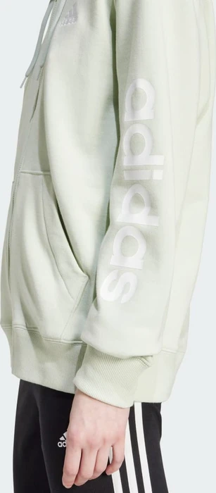 adidas Essentials Linear French Terry Hoodie linen green (Damen)