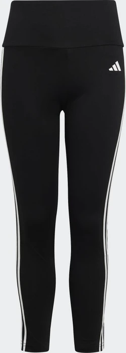 adidas Essentials Aeroready 3-Streifen High-Waisted Hose lang black/white (Junior)